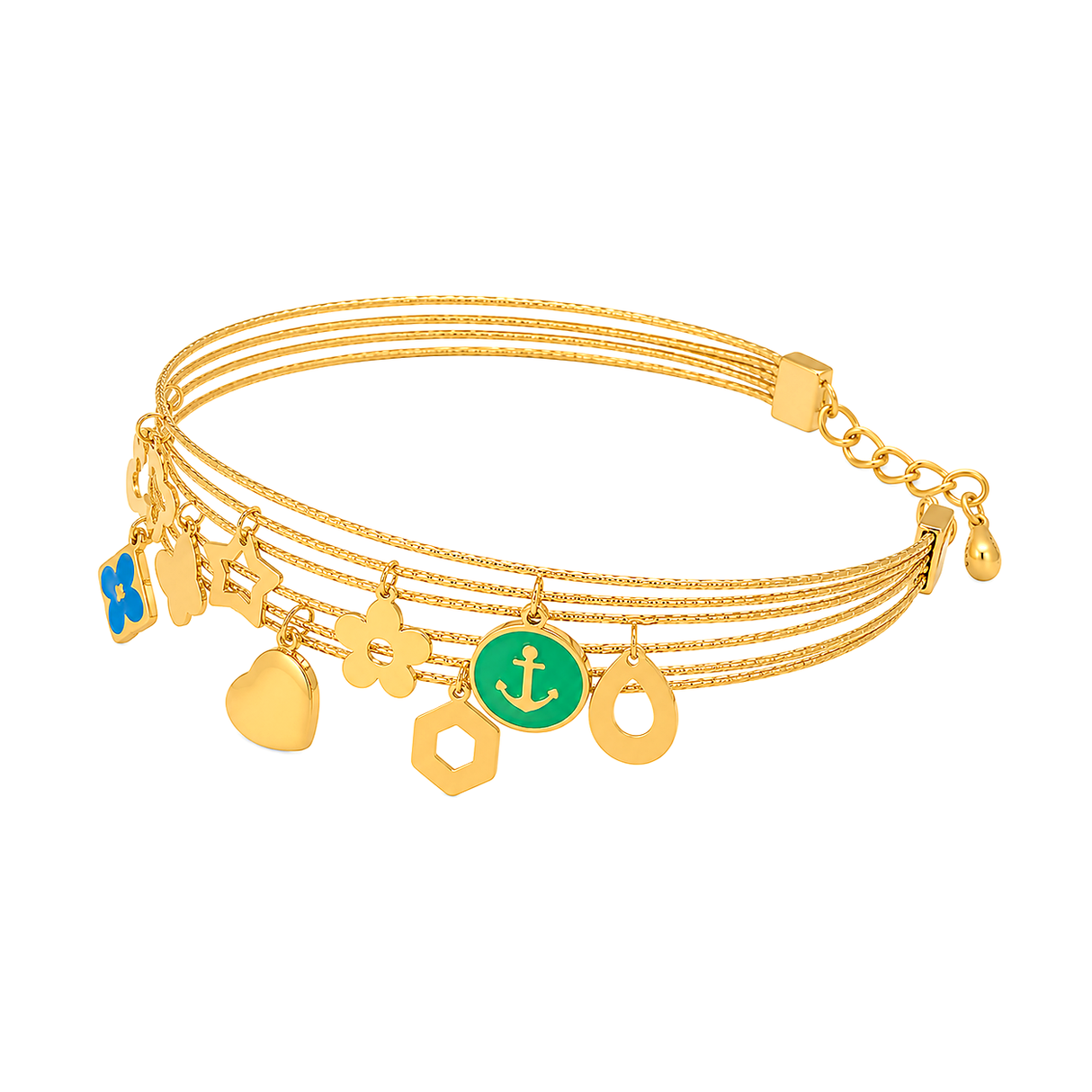 18K Gold Bracelet Music Notes Design