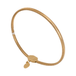 18K Gold Bracelet with Flexible Fluid Design and Delicate Pendant