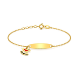 18K Gold Kid Chain Bracelet Horse Design