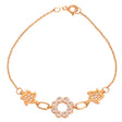 18K Chain Bracelet with Floral Design