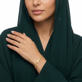 انسيال ذهب عيار 18 بتصميم مسطح انيق