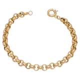 18K Gold Fluid Chain with Thin Circles Design