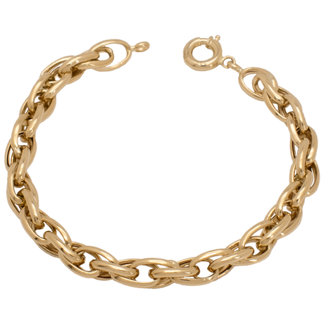18K Gold Fluid Chain with Oval Chain Design