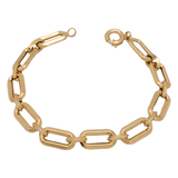 18K Gold Fluid Chain with Rectangular Earring Chain Design