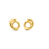 18K Gold Earrings with Spiral Design