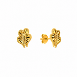 18K Gold Earrings with Fine Ornate Design