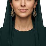 حلق ذهب عيار 18 بتصميم مثلثات