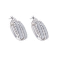 18K Gold Earrings with Parallel Lines Design