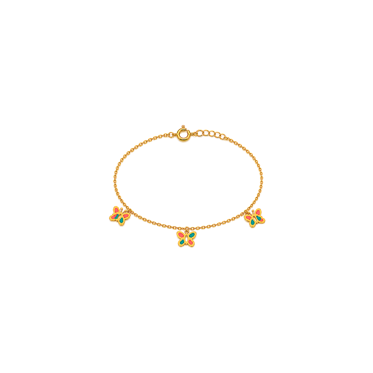18K Gold Kids' Jewelry Set With Butterfly