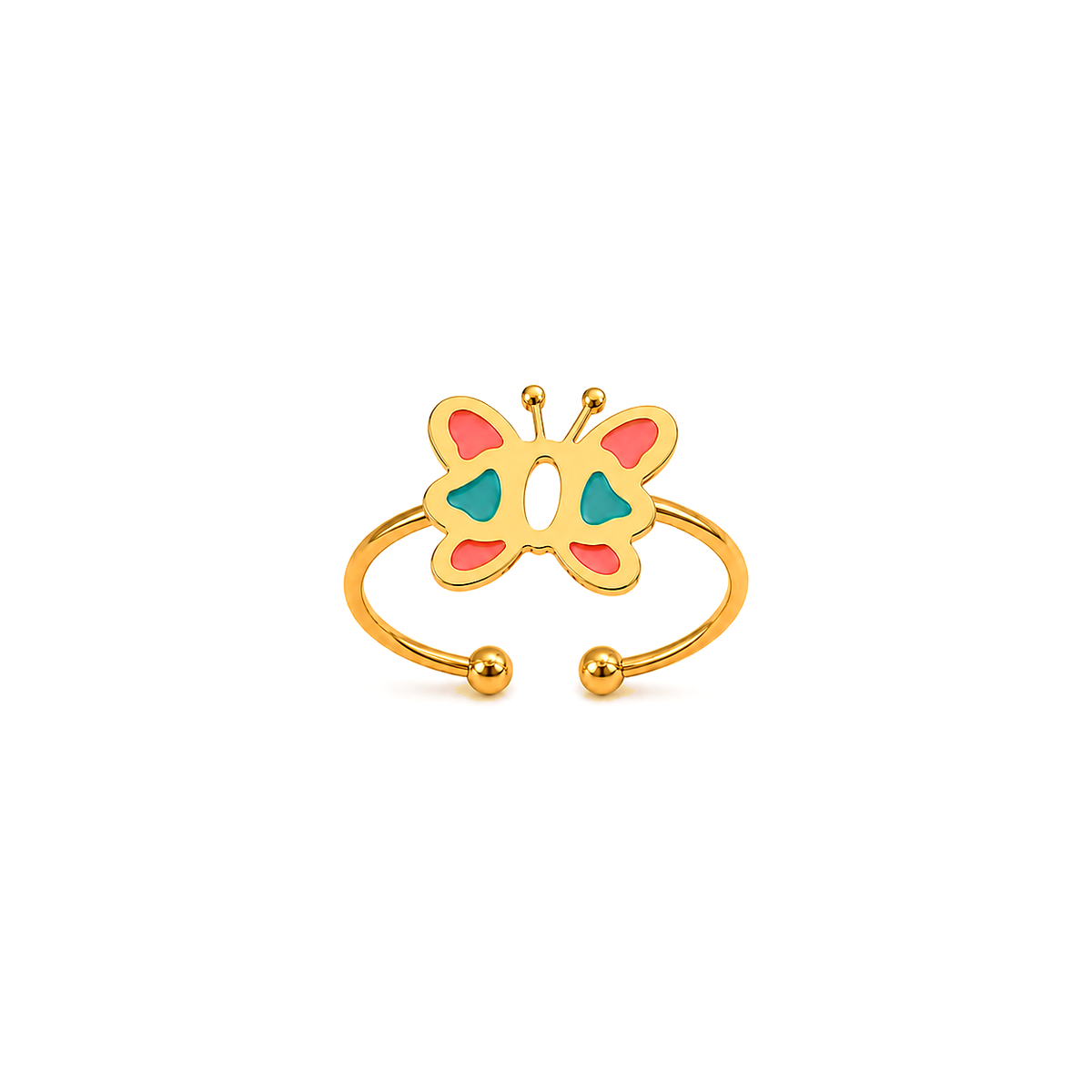 18K Gold Kids' Jewelry Set With Butterfly