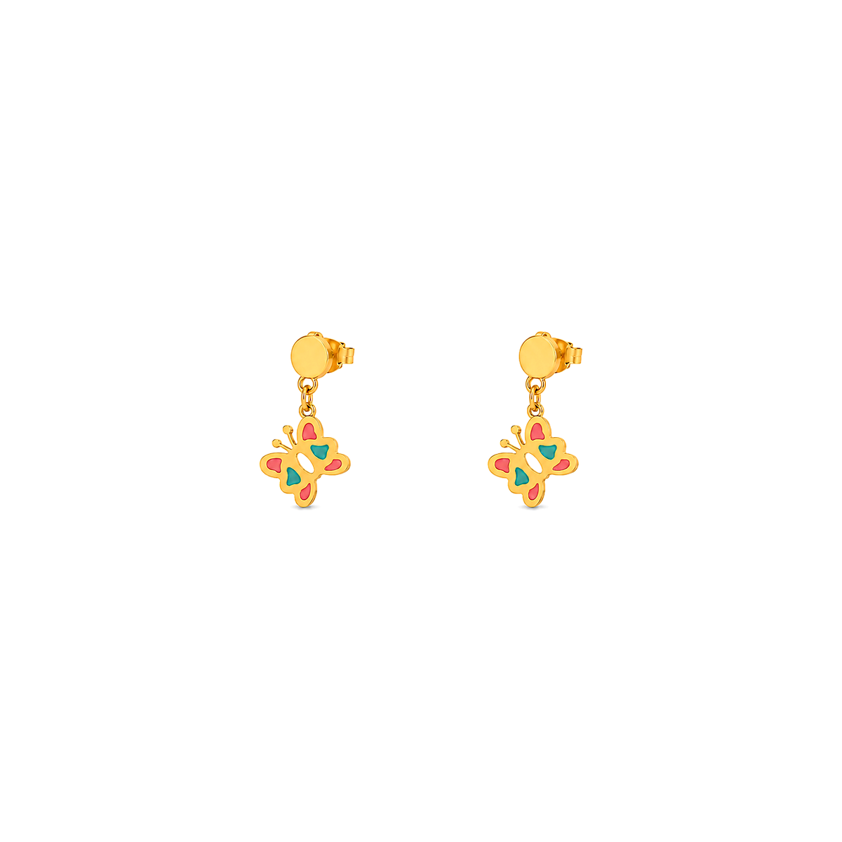 18K Gold Kids' Jewelry Set With Butterfly