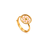 18K Gold Kids Set with Colorful Flower Design