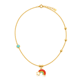 18K Gold Kids Set with Rainbow and Star Design