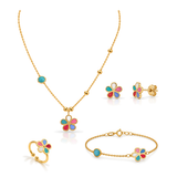 18K Gold Kids Set with Butterfly Design