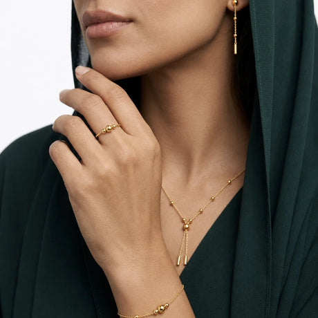 طقم كرات الذهب المتدلية عيار 21