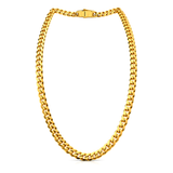 21K Gold Set with Cuban Link Chain
