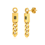 21K Gold Set with Cuban Link Chain