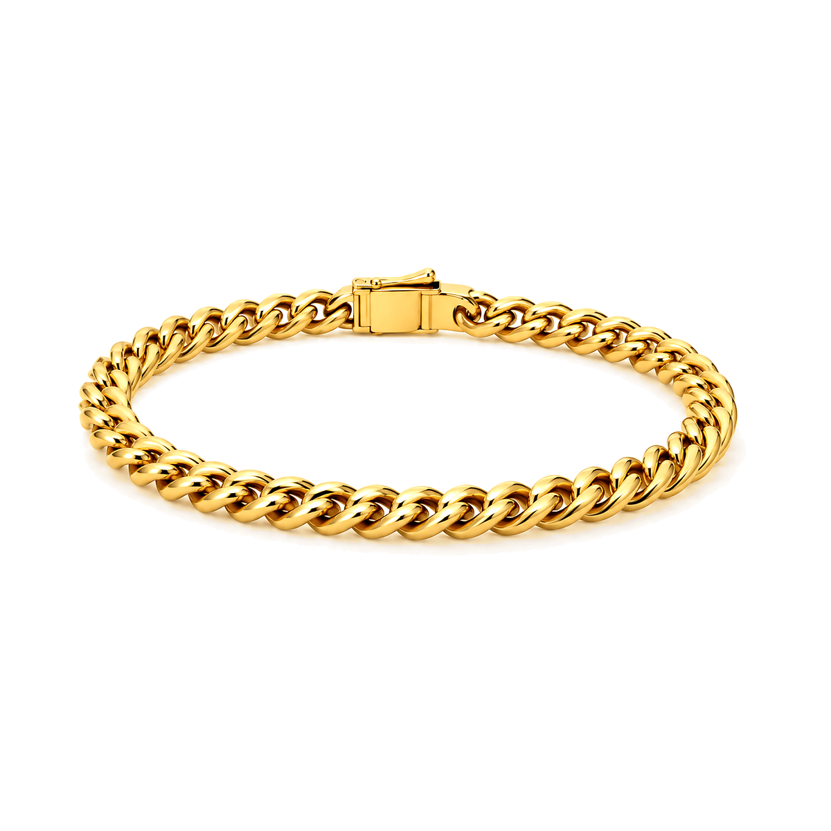 21K Gold Set with Cuban Link Chain
