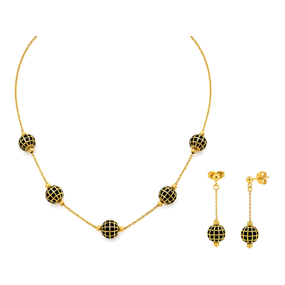 18K Gold Half Set with Happiness Grains Design