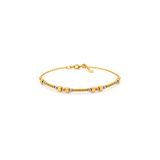 18K Gold Half Set with Long Mesh and Cubes Design