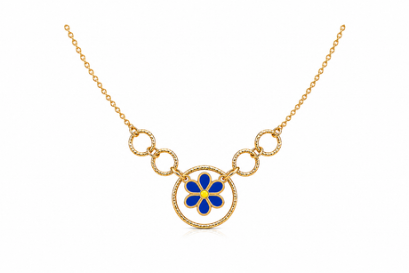 نصف طقم ذهب أطفال عيار 18 بتصميم وردة