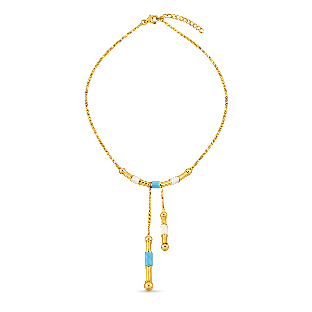 18K Gold Half Set with Lariat Design
