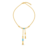 18K Gold Half Set with Lariat Design