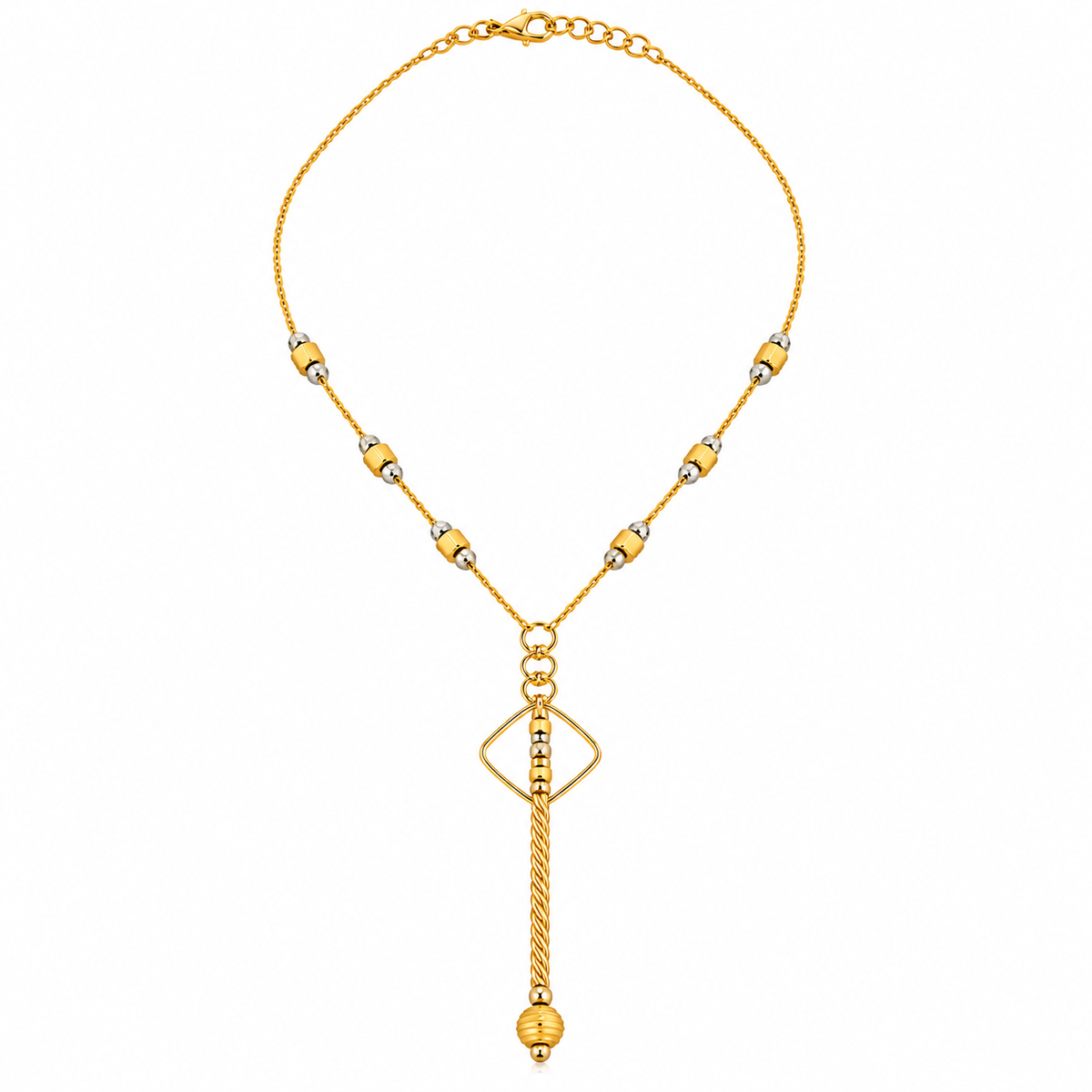 18K Gold Half Set with Flowing Geometric Design