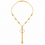 18K Gold Half Set with Flowing Geometric Design