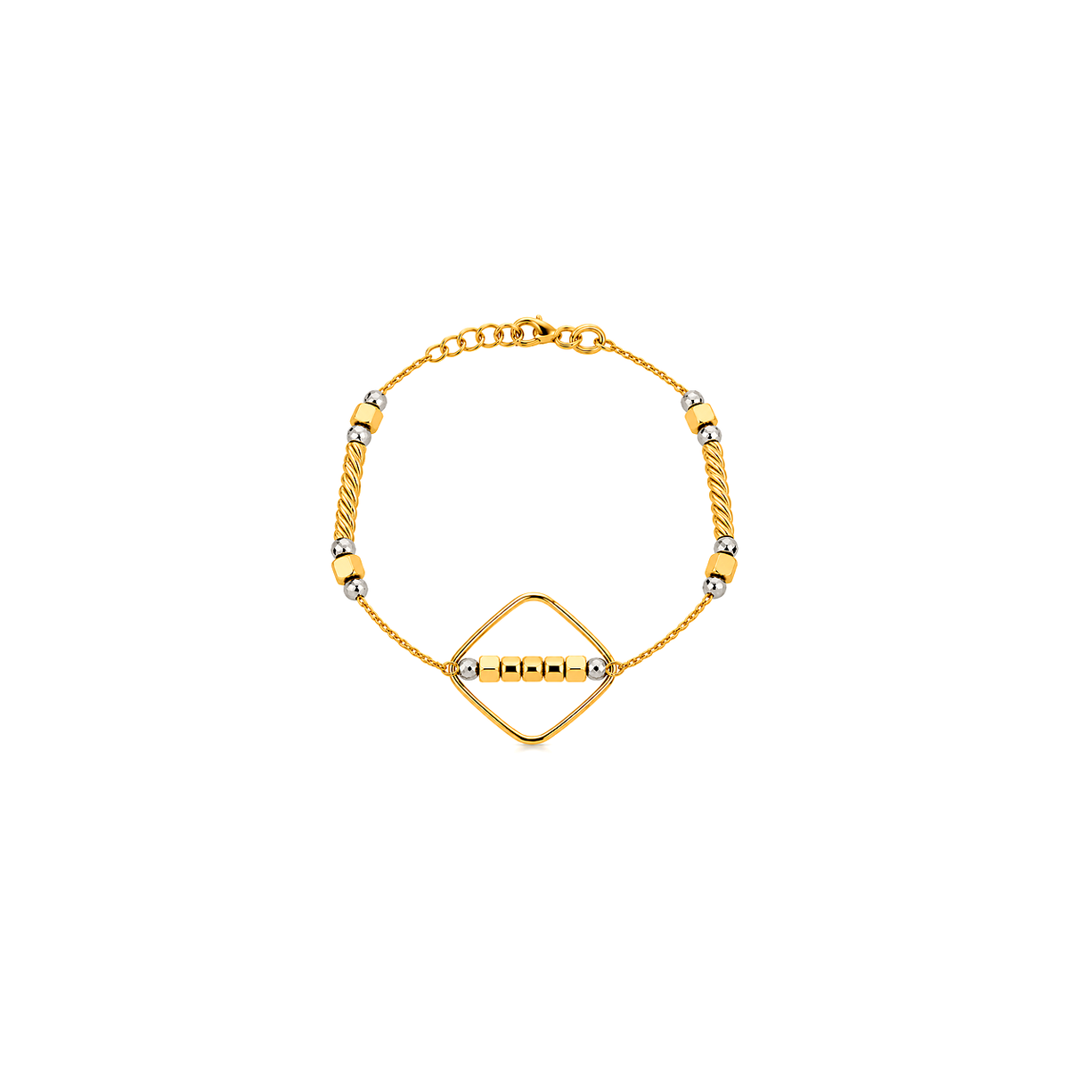 18K Gold Half Set with Flowing Geometric Design