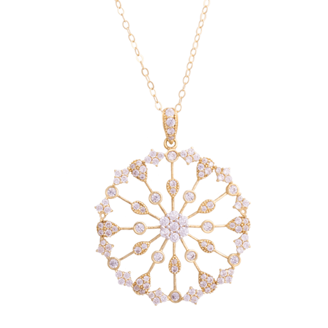 18K Gold Necklace Sun Radiance