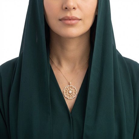 18K Gold Necklace Sun Radiance