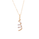18K Gold Necklace with Spiral Design