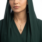 18K Gold Necklace with Spiral Design