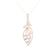 18K Gold Necklace with Leaf Design