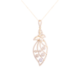 18K Gold Necklace with Leaf Design