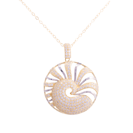 18K Gold Circular Necklace