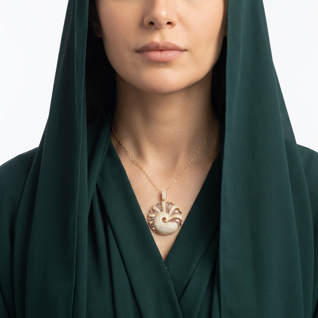 18K Gold Circular Necklace