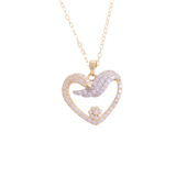 18K Gold Pendant with Heart Design
