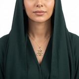 18K Gold Necklace with Rose Design