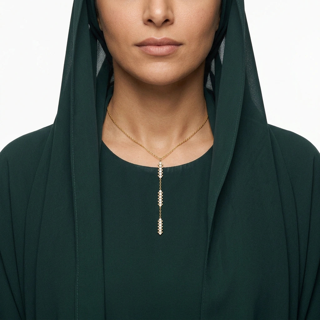 18K Gold Necklace with Long Design