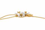 18K Gold Pendant with Nario Floral Design In Colorful