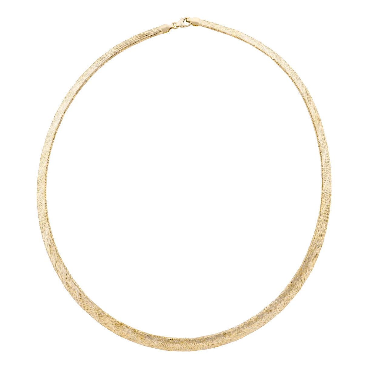 18K Gold Necklace with Wide Classic Design