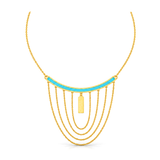 18K Gold Necklace with Layered Design