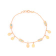 18K Chain Bracelet with Elegance Kingdom Golden Teardrop Design