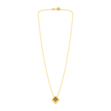 18K Gold Pendant with Net Design