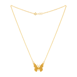 21K Gold Necklace with Butterfly Pendant Design