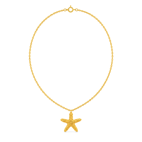 21k Gold Necklace with Starfish Design