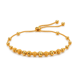 21k Gold Adjustable Beaded Bracelet