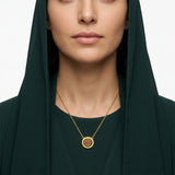 18K Gold Necklace Double circle  Design